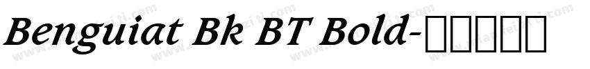 Benguiat Bk BT Bold字体转换